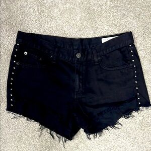 RAG & BONE Black Studded Women's Shorts